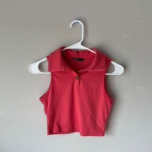 SHEIN Crop Collared Shirt